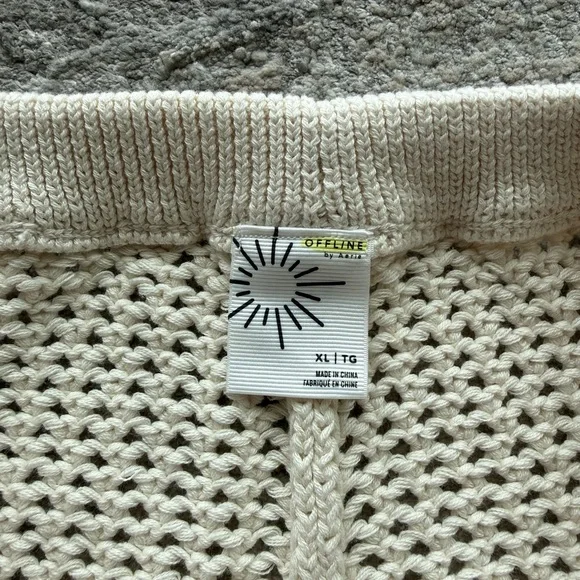 Aerie Knit Crochet Boho High Waist Shorts | XL - Picture 6 of 6